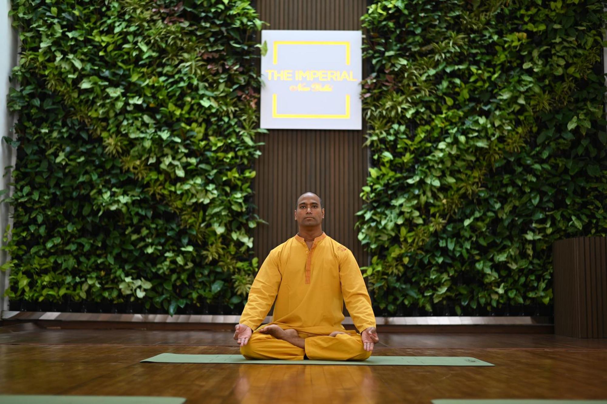 Hotel The Imperial, Nuova Delhi Esterno foto A monk meditating at the International Centre for Leadership in Spirituality and Contemplative Practice